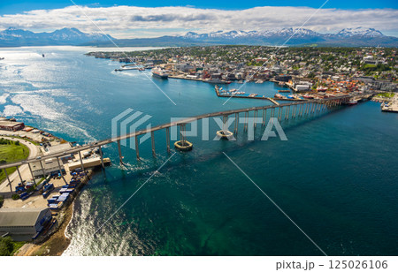 Bridge of city Tromso, Norway 125026106