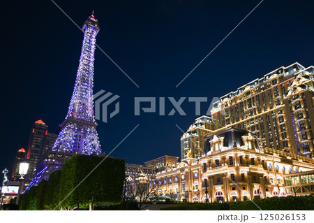 コタイ地区・カジノリゾートのイルミネーション／マカオ 125026153