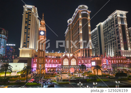 コタイ地区・カジノリゾートのイルミネーション／マカオ 125026159