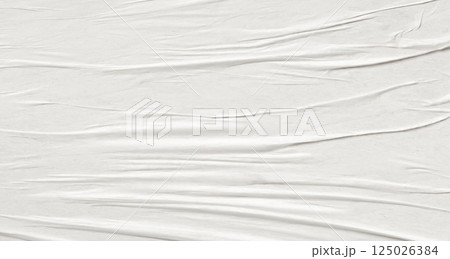 White blank crumpled and creased paper poster texture background White blank crumpled and creased paper poster texture background 125026384
