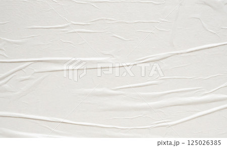 White blank crumpled and creased paper poster texture background White blank crumpled and creased paper poster texture background 125026385