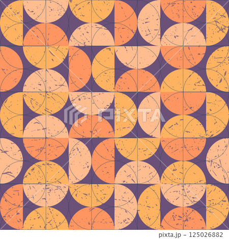 Bauhaus, geometric pattern, light bed tones, abstract background, retro style, seamless pattern 125026882