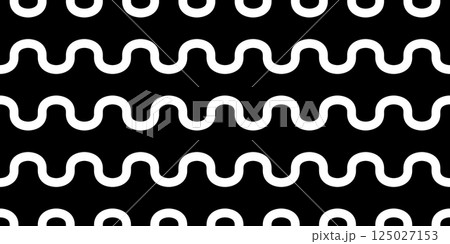 wave seamless pattern line doodle japan tile background gift wrapping paper abstract repeat wallpaper isolated black illustration 125027153
