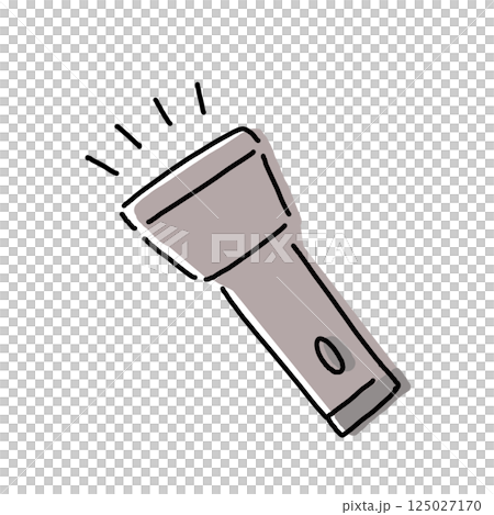 シンプルな懐中電灯のイメージイラスト 125027170