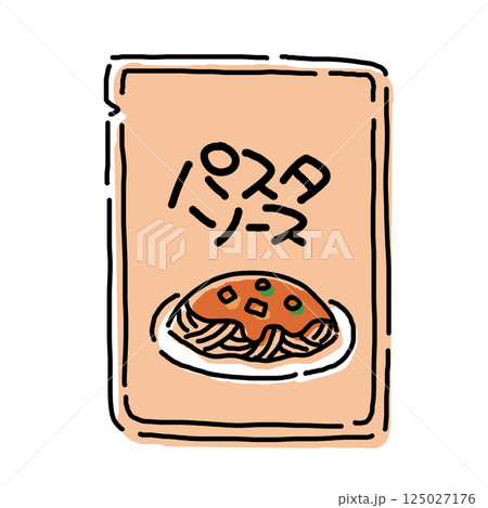 シンプルなパスタソースをイメージしたイラスト 125027176