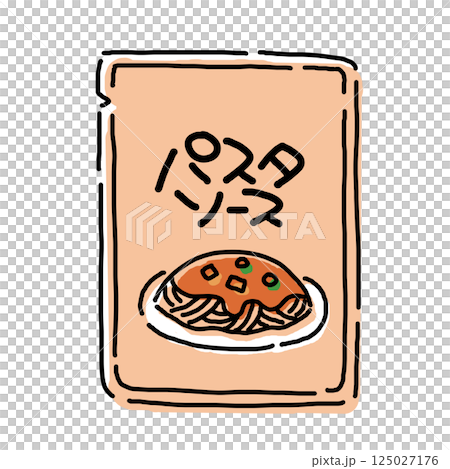シンプルなパスタソースをイメージしたイラスト 125027176