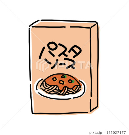 シンプルなパスタソースをイメージしたイラスト 125027177