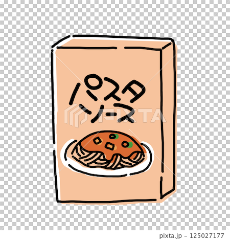 シンプルなパスタソースをイメージしたイラスト 125027177