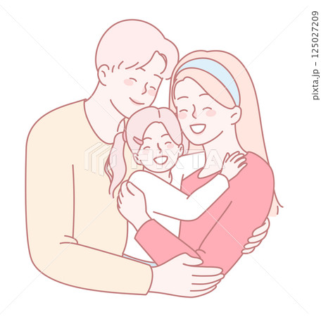 Family Love A Heartfelt Celebration of Embracing Togetherness in a Joyful Moment 125027209