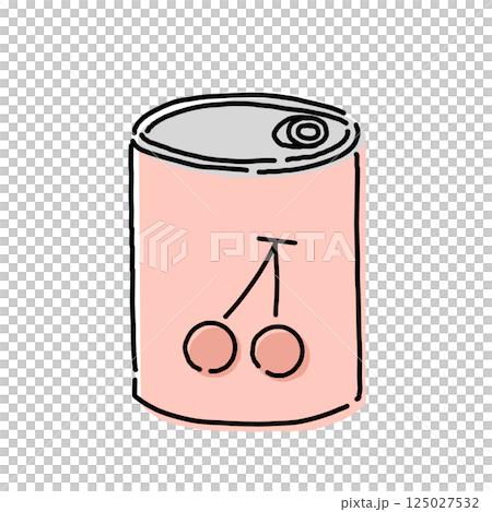 簡單的櫻桃罐頭插畫 125027532