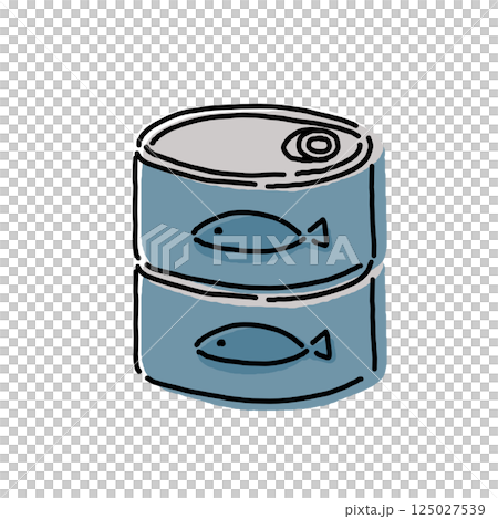 簡單的魚罐頭插畫 簡單的魚罐頭插畫 125027539