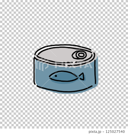 Simple canned fish illustration 125027540