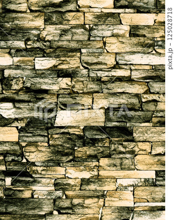 Modern stone brick wall forming textured background surface 125028718