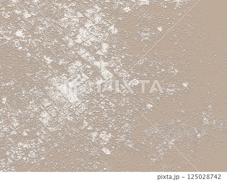 Beige grunge background showing weathered plaster texture with mosaic tiles pattern 125028742