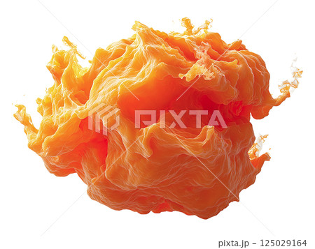 Abstract orange fluid splash, dynamic 3D render. Perfect for energy, creativity, technology, or liquid concepts. Visually striking, this image evokes motion and fluidity. Abstract orange fluid splash, dynamic 3D render. Perfect for energy, creativity, technology, or liquid concepts. Visually striking, this image evokes motion and fluidity. 125029164