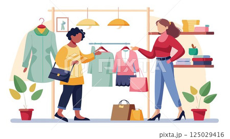 They accompany clients on shopping trips, offering styling advice and helping them choose the best options. They accompany clients on shopping trips, offering styling advice and helping them choose the best options. 125029416