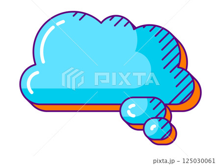 Speech bubble in line art style. Decorative abstract background. 125030061