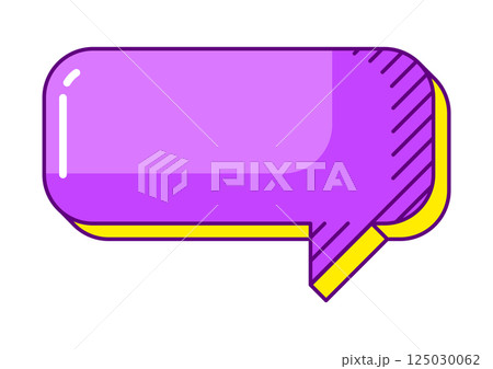 Speech bubble in line art style. Decorative abstract background. 125030062