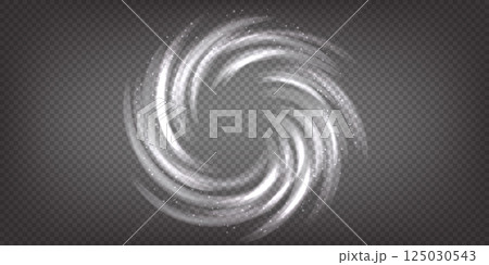 Soft semitransparent circle air rotation effect 125030543