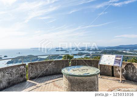 長崎県佐世保市 九十九島八景 石岳展望台と周辺の風景 長崎県佐世保市 九十九島八景 石岳展望台と周辺の風景 125031016