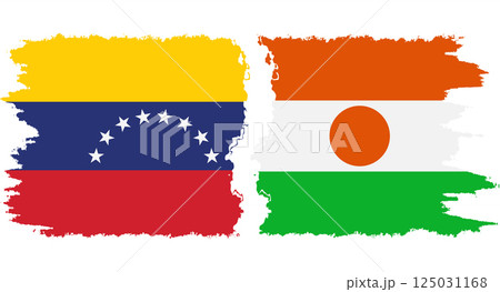 Niger and Venezuela grunge flags connection vector 125031168
