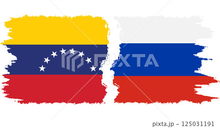 Russia and Venezuela grunge flags connection vector Russia and Venezuela grunge flags connection vector 125031191
