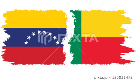 Benin and Venezuela grunge flags connection vector Benin and Venezuela grunge flags connection vector 125031472