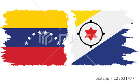 Bonaire and Venezuela grunge flags connection vector 125031477