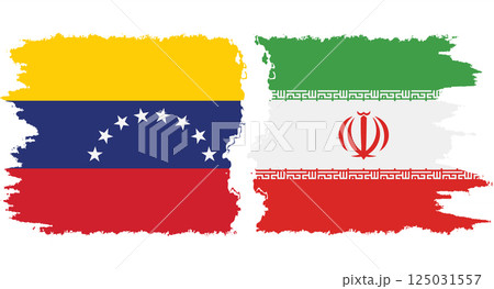 Iran and Venezuela grunge flags connection vector Iran and Venezuela grunge flags connection vector 125031557