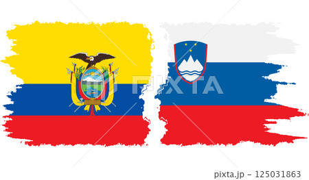 Slovenia and Ecuador grunge flags connection vector Slovenia and Ecuador grunge flags connection vector 125031863