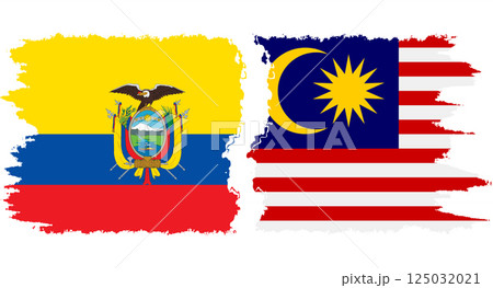 Malaysia and Ecuador grunge flags connection vector Malaysia and Ecuador grunge flags connection vector 125032021