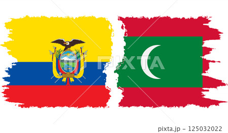 Maldives and Ecuador grunge flags connection vector Maldives and Ecuador grunge flags connection vector 125032022