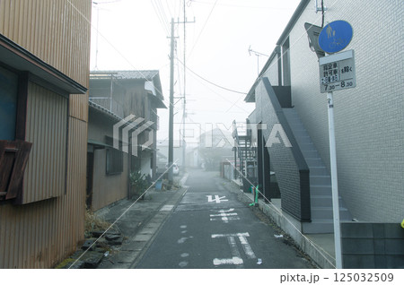 朝霧の街並み 幸手市 朝霧の街並み 幸手市 125032509