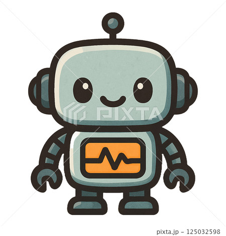 かわいいロボットのキャラクター 125032598