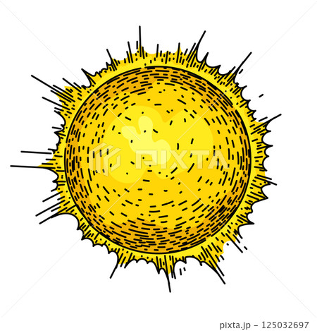 sunset sun sketch hand drawn vector 125032697