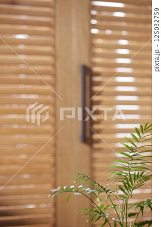 Sunlight and Shadows in a Cozy Wooden Interior. Sunlight and Shadows in a Cozy Wooden Interior. 125032759
