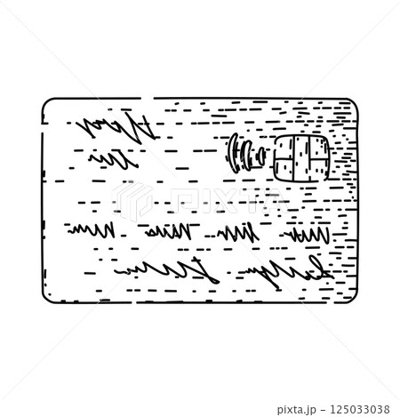 rewards credit card sketch hand drawn vector rewards credit card sketch hand drawn vector 125033038