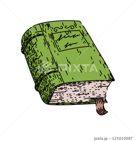 collectible vintage book sketch hand drawn vector 125033097