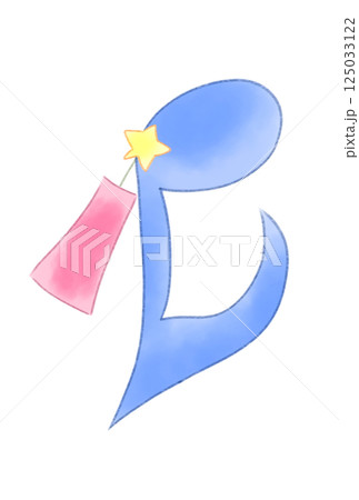 短冊の付いた音符 125033122