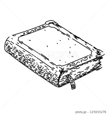 rare vintage book sketch hand drawn vector 125033276