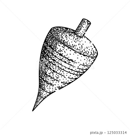 physics spinning top sketch hand drawn vector physics spinning top sketch hand drawn vector 125033314