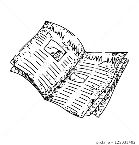 print old newspaper sketch hand drawn vector print old newspaper sketch hand drawn vector 125033402