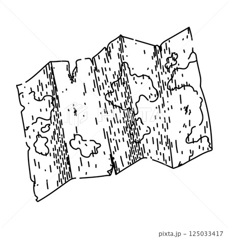 cartography old map sketch hand drawn vector 125033417