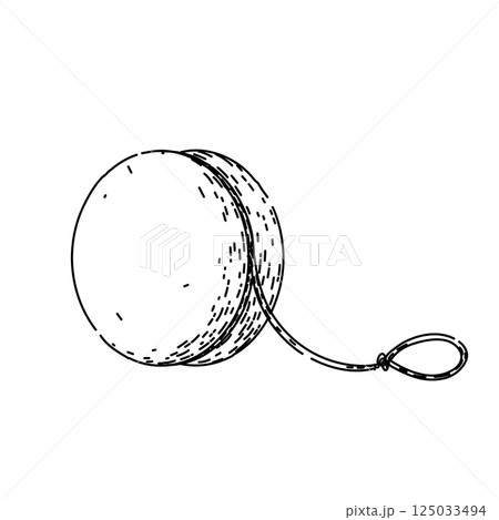 spin yo yo sketch hand drawn vector spin yo yo sketch hand drawn vector 125033494