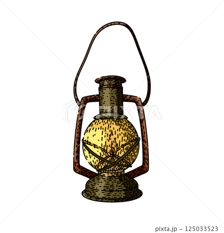 lantern oil lamp sketch hand drawn vector lantern oil lamp sketch hand drawn vector 125033523