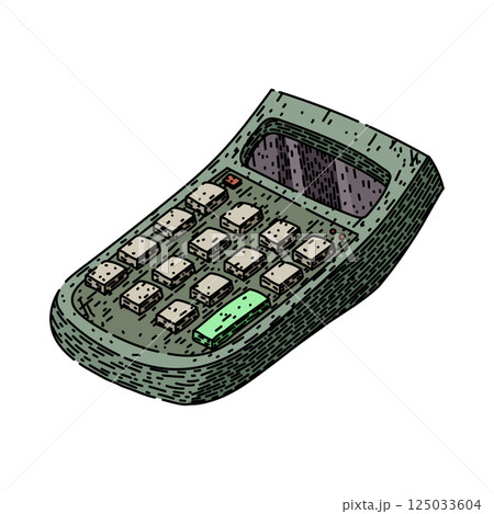 multiplication calculator sketch hand drawn vector 125033604