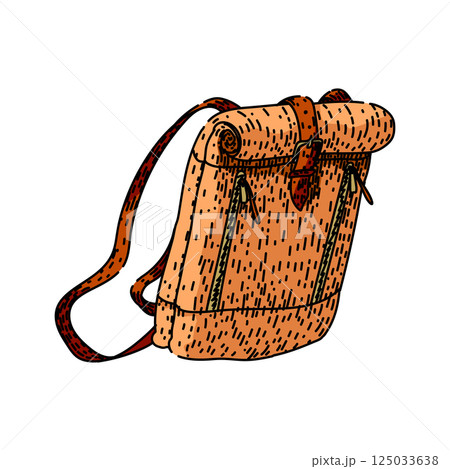 school backpack sketch hand drawn vector school backpack sketch hand drawn vector 125033638