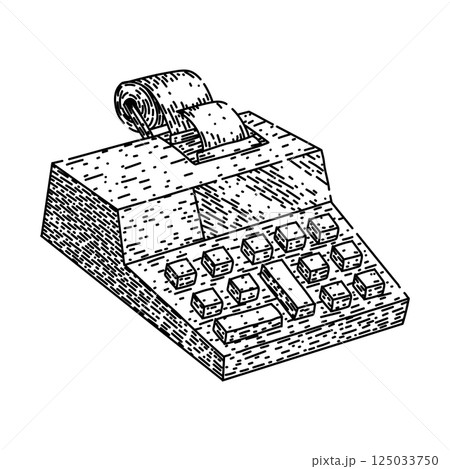 math calculator sketch hand drawn vector 125033750