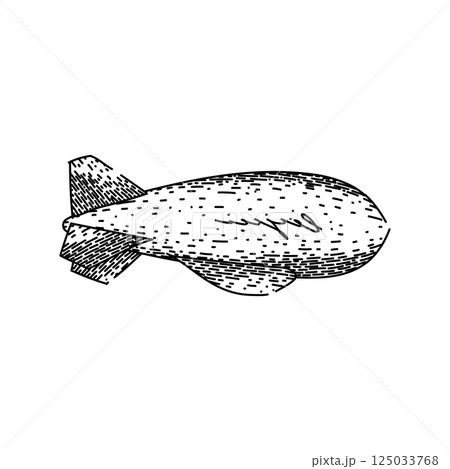 dirigible airship sketch hand drawn vector dirigible airship sketch hand drawn vector 125033768