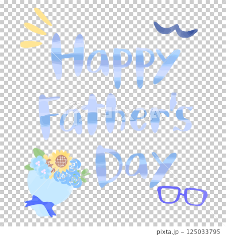 Cute handwritten letters of happy father's day Father's Day title illustration Cute handwritten letters of happy father's day Father's Day title illustration 125033795